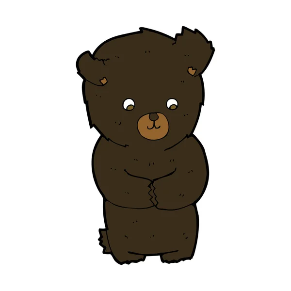 Bonito cartoon preto urso —  Vetores de Stock