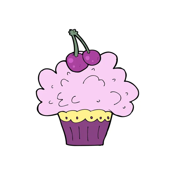 Cartone animato grande cupcake — Vettoriale Stock