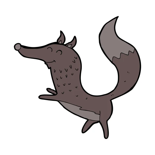 Desene animate Happy Wolf — Vector de stoc