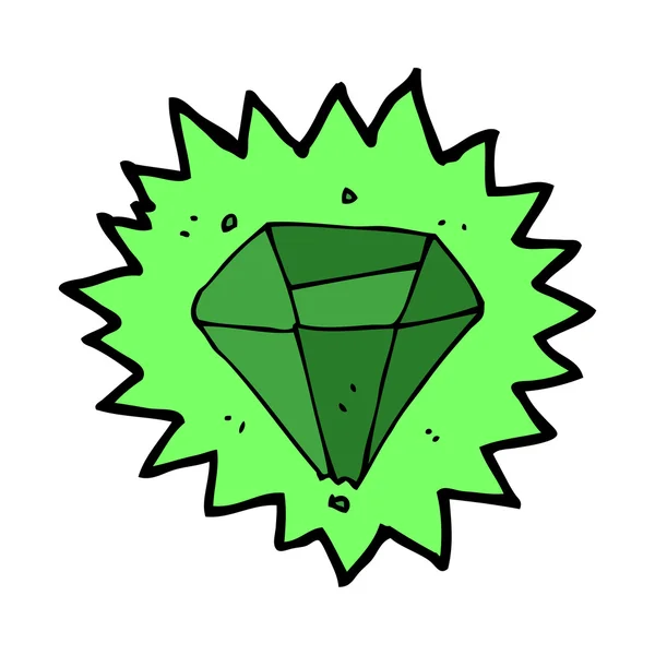 Kreslený smaragd — Stockový vektor