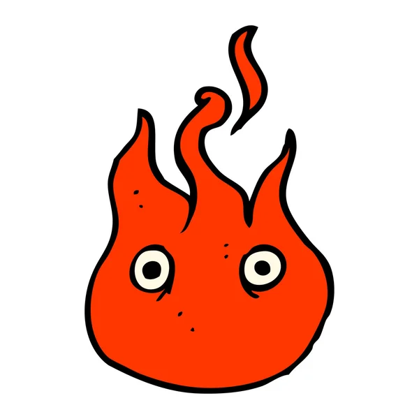 Símbolo de llama de dibujos animados — Vector de stock