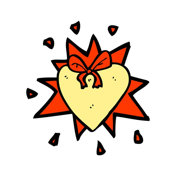 Corazón de amor de dibujos animados — Vector de stock