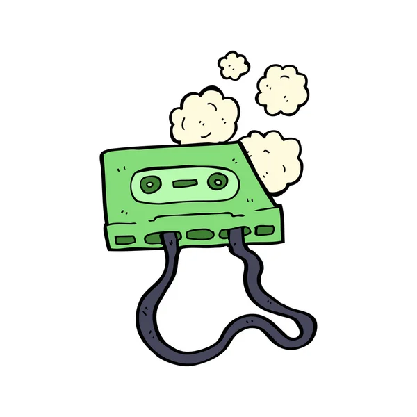Cartoon cassette tape — Stockvector