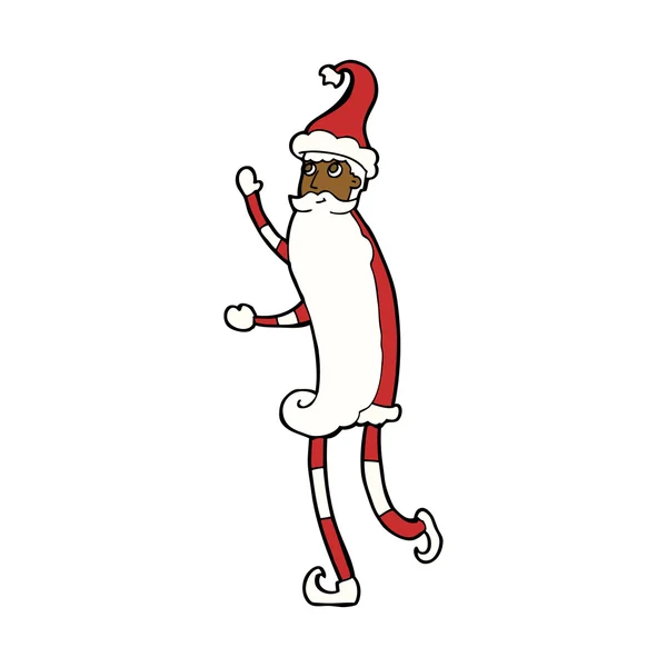 Cartoon skinny santa — Stock Vector