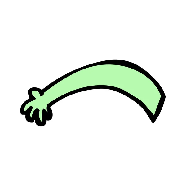 Cartoon buitenaardse arm — Stockvector