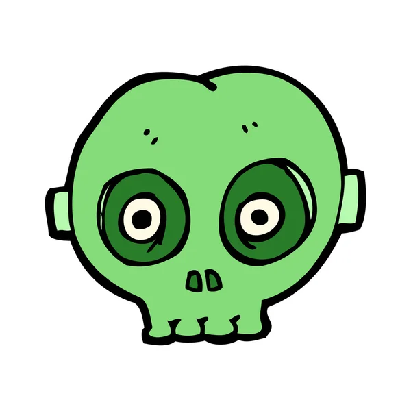 Cartoon halloween schedel masker — Stockvector