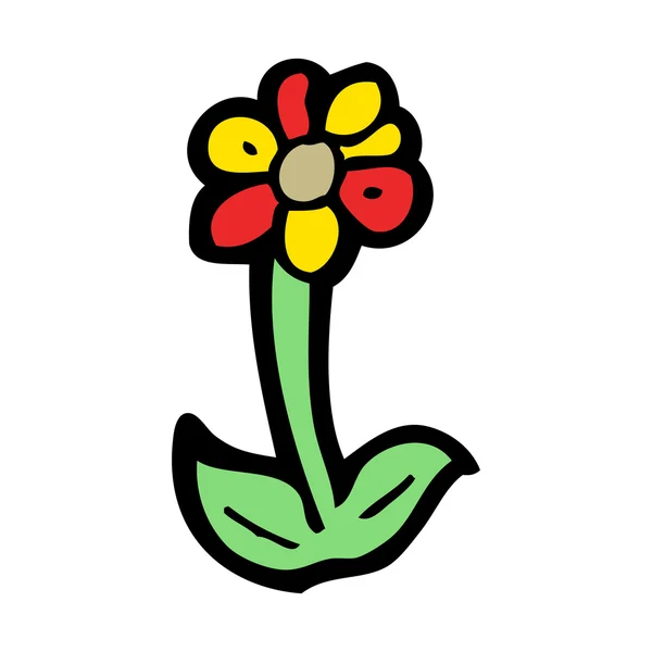 Symbol květiny kreslené — Stockový vektor