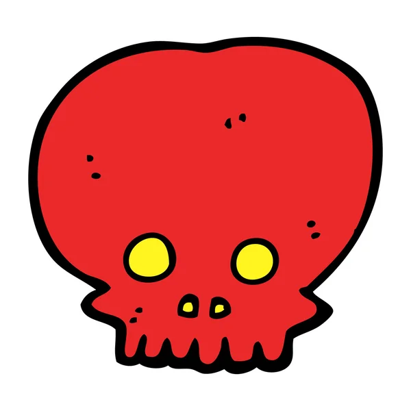 Cartoon spooky skull symbol — Stock Vector