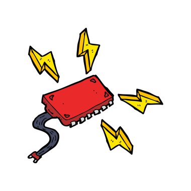 karikatür bilgisayar çipi