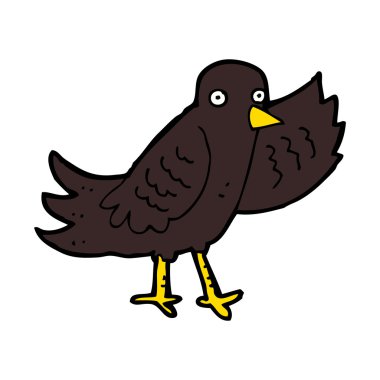 kuş sallayarak karikatür