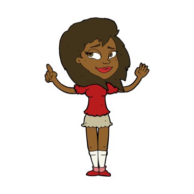 Çizgi film kadını.