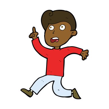 만화 소년 당황