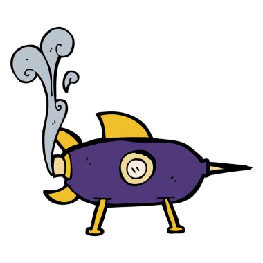 cartooon uzay roketi