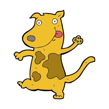 Çizgi film mutlu köpek.