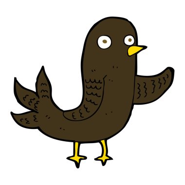 kuş sallayarak karikatür 