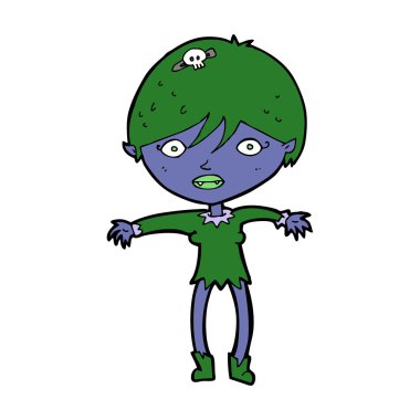 karikatür vampir kız