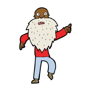 Çizgi film stresli ihtiyar.