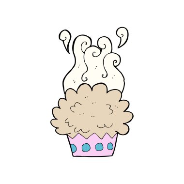 karikatür fincan kek