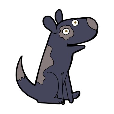 Çizgi film mutlu köpek.