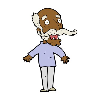 Karikatür ihtiyarı şaşırtıyor.