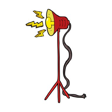 çizgi film stüdyo lambası parlıyor