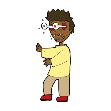 çizgi film korkmuş çocuk