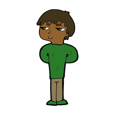 karikatür antisosyal çocuk