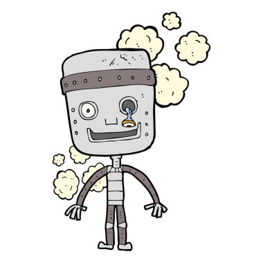 karikatür komik robot