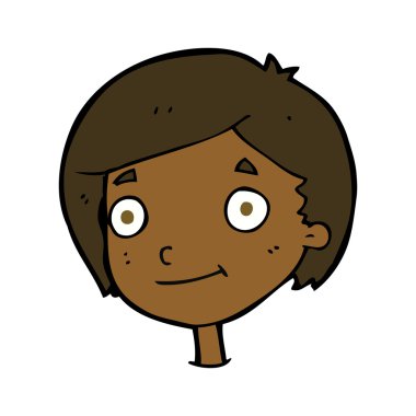 karikatür mutlu çocuk