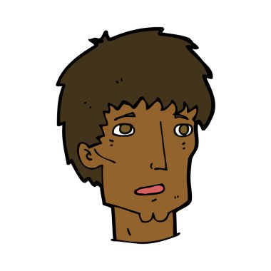 endişeli adam çizgi film