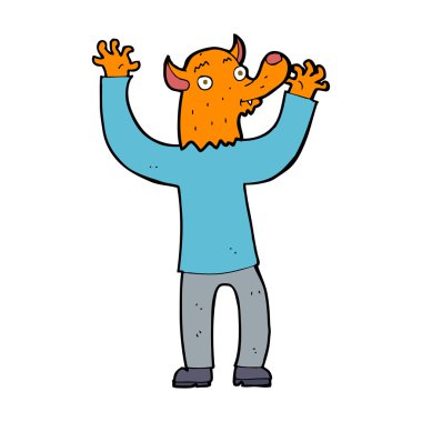 çizgi film mutlu tilki adam