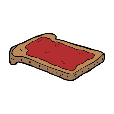 Tost üzerine çizgi film reçeli