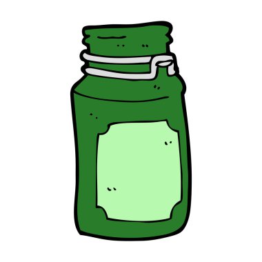 karikatür mutfak kavanozu