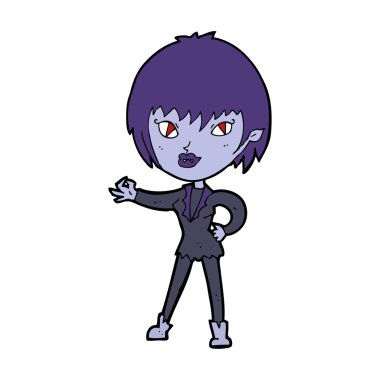 karikatür vampir kız