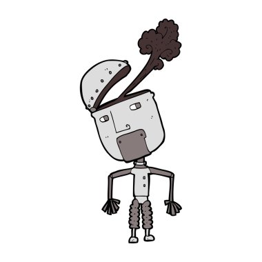 karikatür komik robot