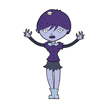 karikatür vampir kız