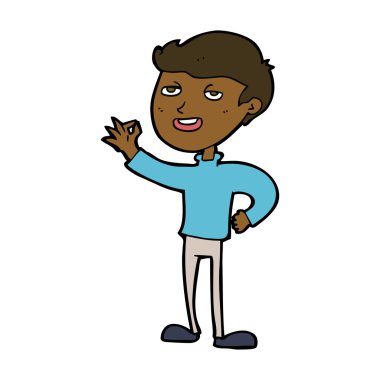 Çizgi filmci mükemmel bir jest yapıyor.