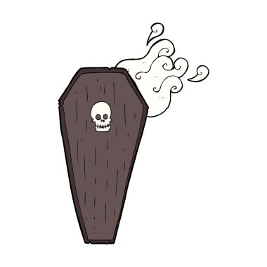 Spooky karikatür tabut