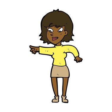 çizgi film kadın işaret