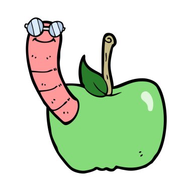 solucanlı çizgi film elması