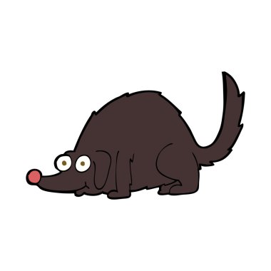 Çizgi film mutlu köpek.