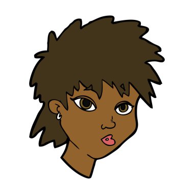 karikatür meraklı kız