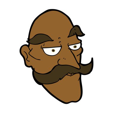 Çizgi film yaşlı adam yüzü