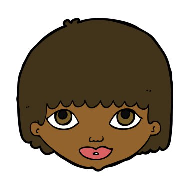 çizgi film kadın yüzü