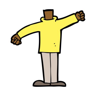 Cartoon kollarını sallayarak vücut (mix ve maç karikatür veya kendi phot Ekle