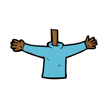 Cartoon kollarını sallayarak vücut (mix ve maç karikatür veya kendi phot Ekle