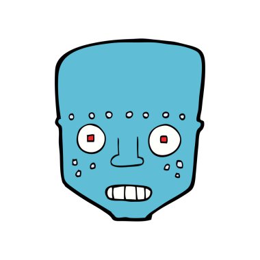 Cartoon robot baş