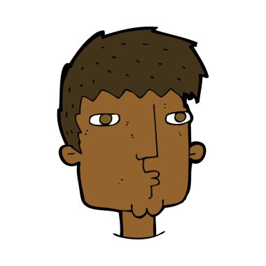 karikatür meraklı adam