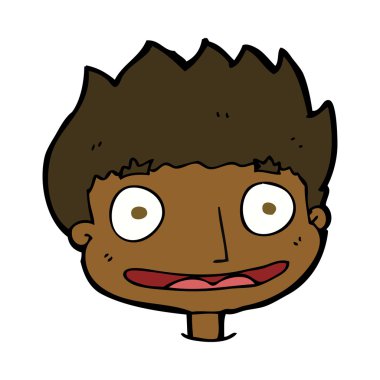 karikatür mutlu çocuk