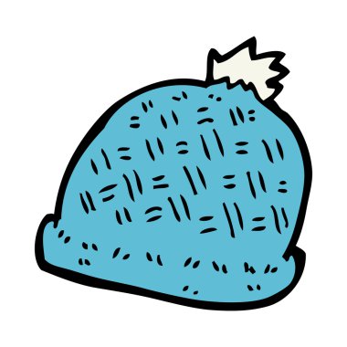 karikatür kış şapka